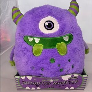 Beastie Buds Purple and Green weighted Monster Plush Toy NWT